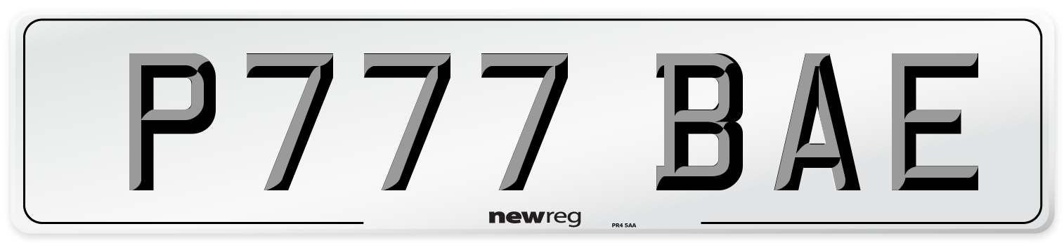 P777 BAE Number Plate from New Reg